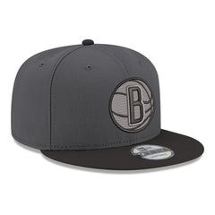 Brooklyn Nets Logo 2-Tone 9FIFTY Snapback Hat Gray/Black