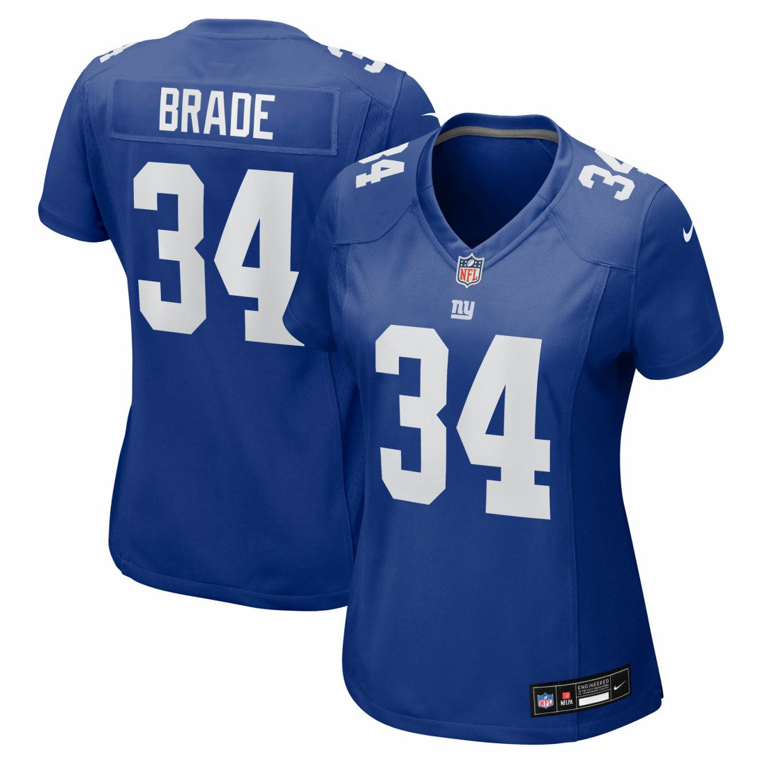 Beau Brade New York Giants Women's Team Game Jersey Royal