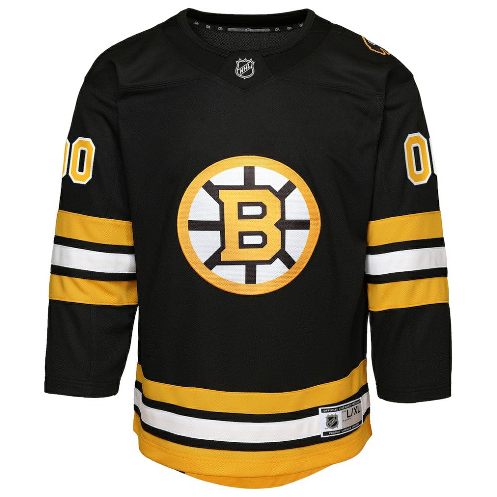 NHL,Custom Boston Bruins Youth Home Custom Premier Jersey - Black
