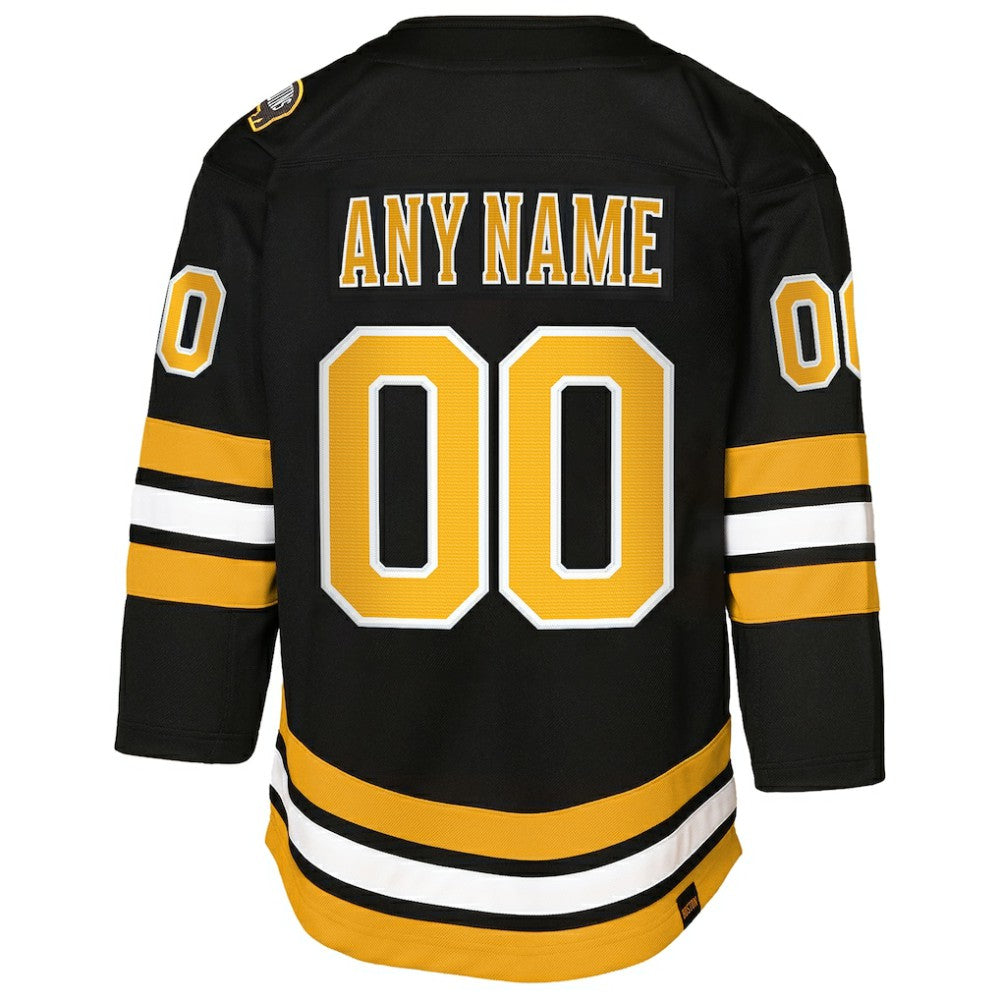 NHL,Custom Boston Bruins Youth Home Custom Premier Jersey - Black