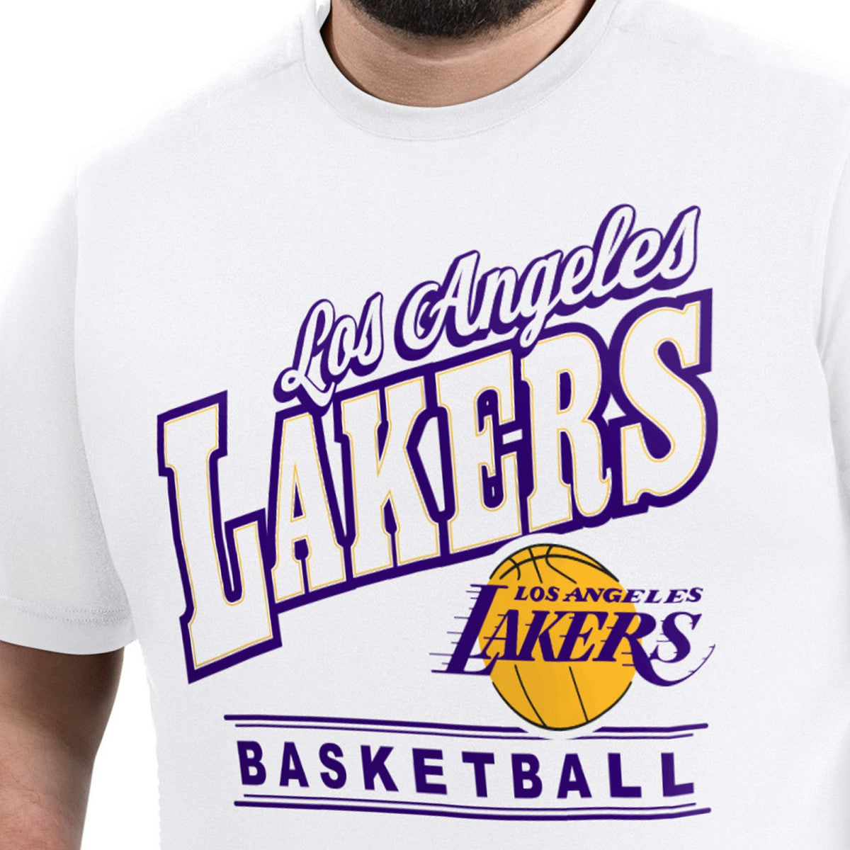 Los Angeles Lakers G-III Sports by Carl Banks Adaptive Headliner T-Shirt White