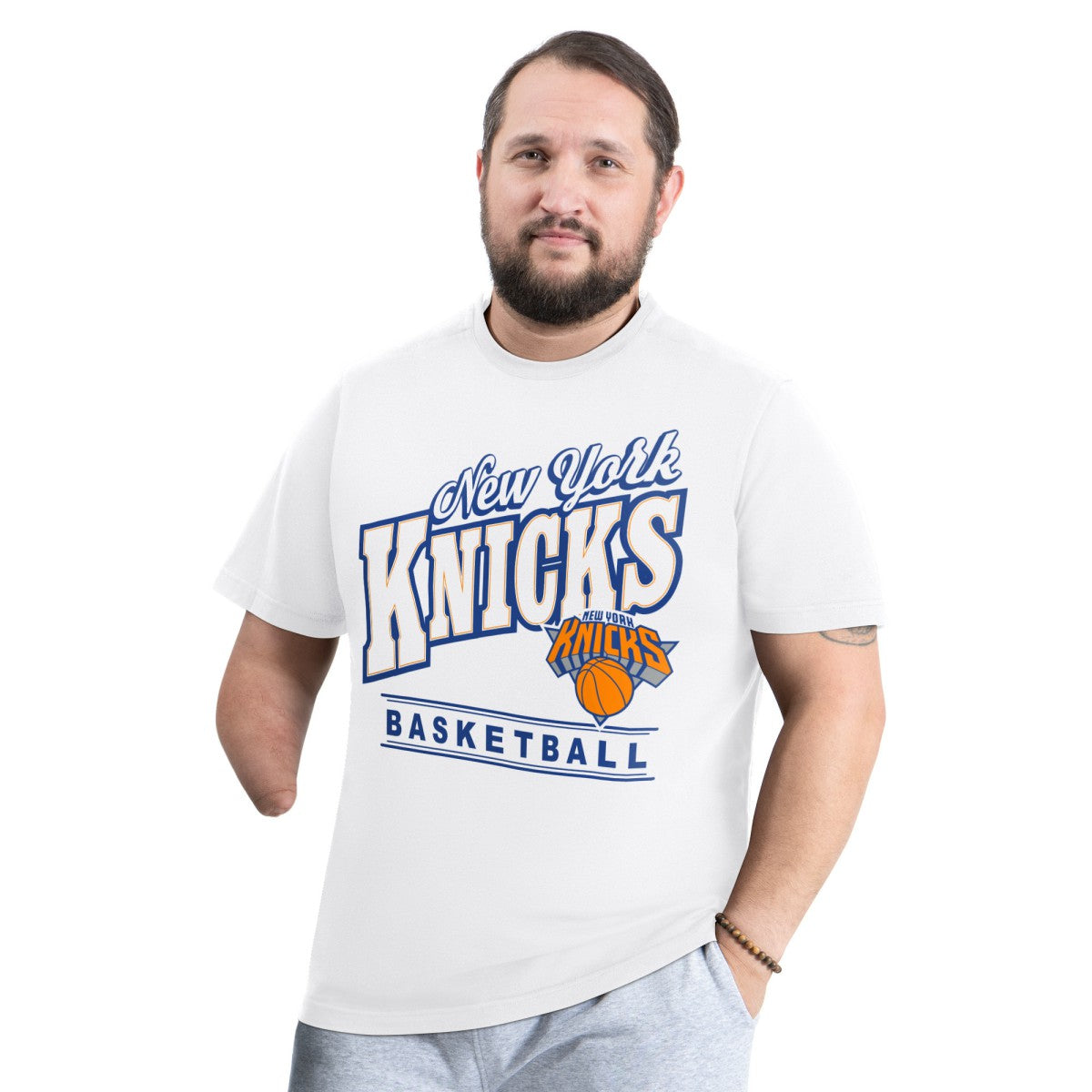 New York Knicks G-III Sports by Carl Banks Adaptive Headliner T-Shirt White