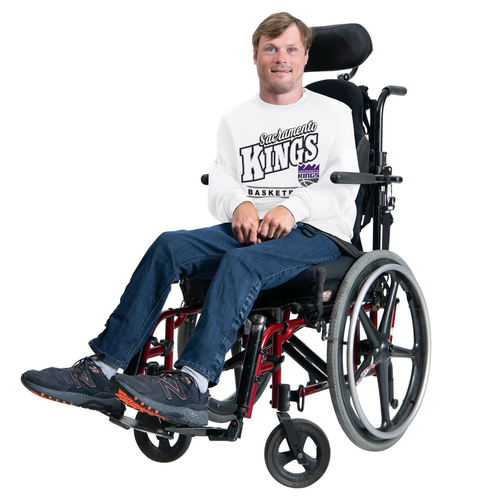 Sacramento Kings G-III Sports by Carl Banks Adaptive Headliner Fleece Crewneck Sweatshirt White