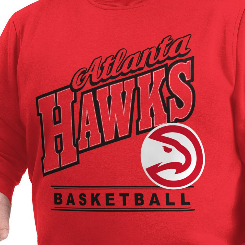 Atlanta Hawks G-III Sports by Carl Banks Adaptive Headliner Fleece Crewneck Sweatshirt Red