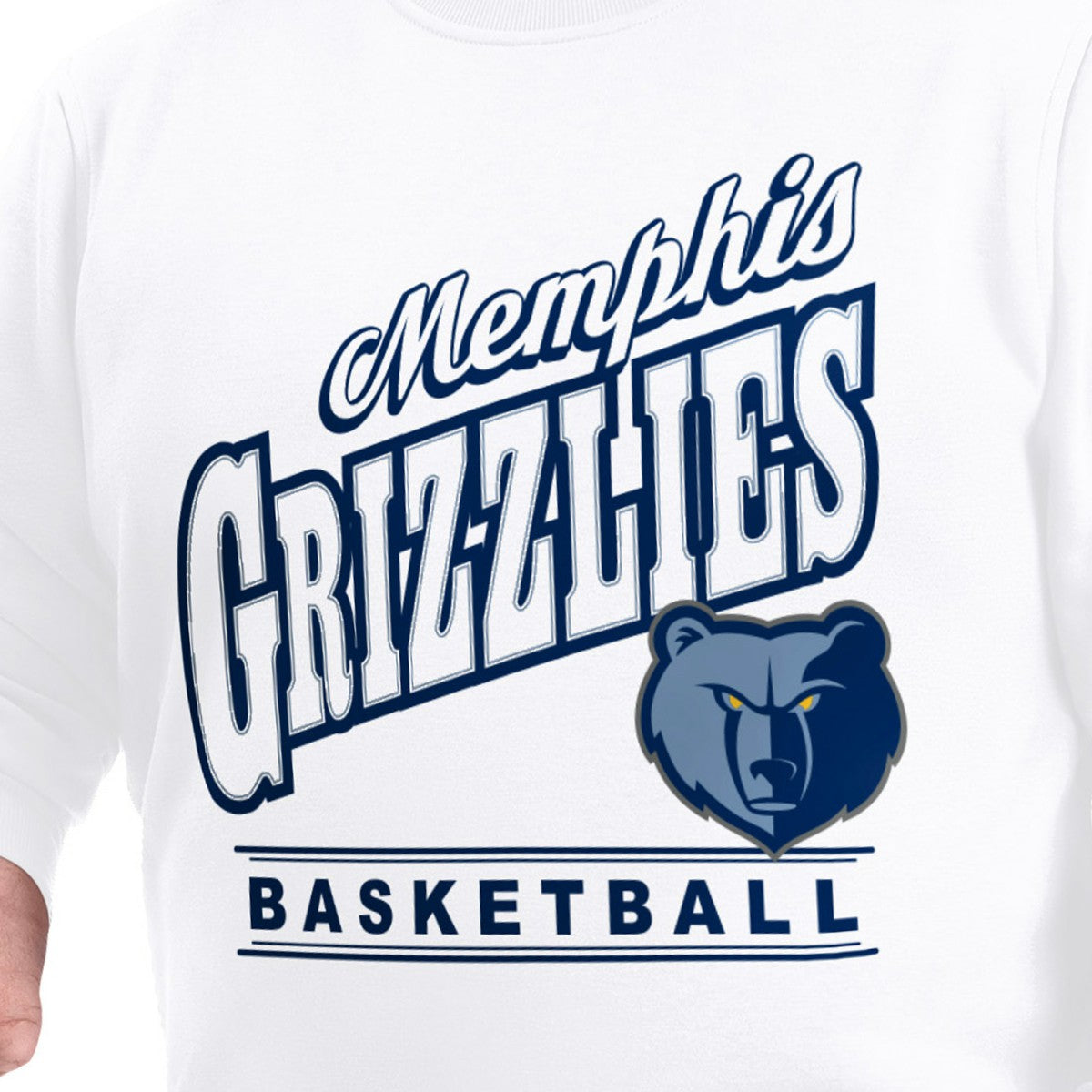 Memphis Grizzlies G-III Sports by Carl Banks Adaptive Headliner Fleece Crewneck Sweatshirt White
