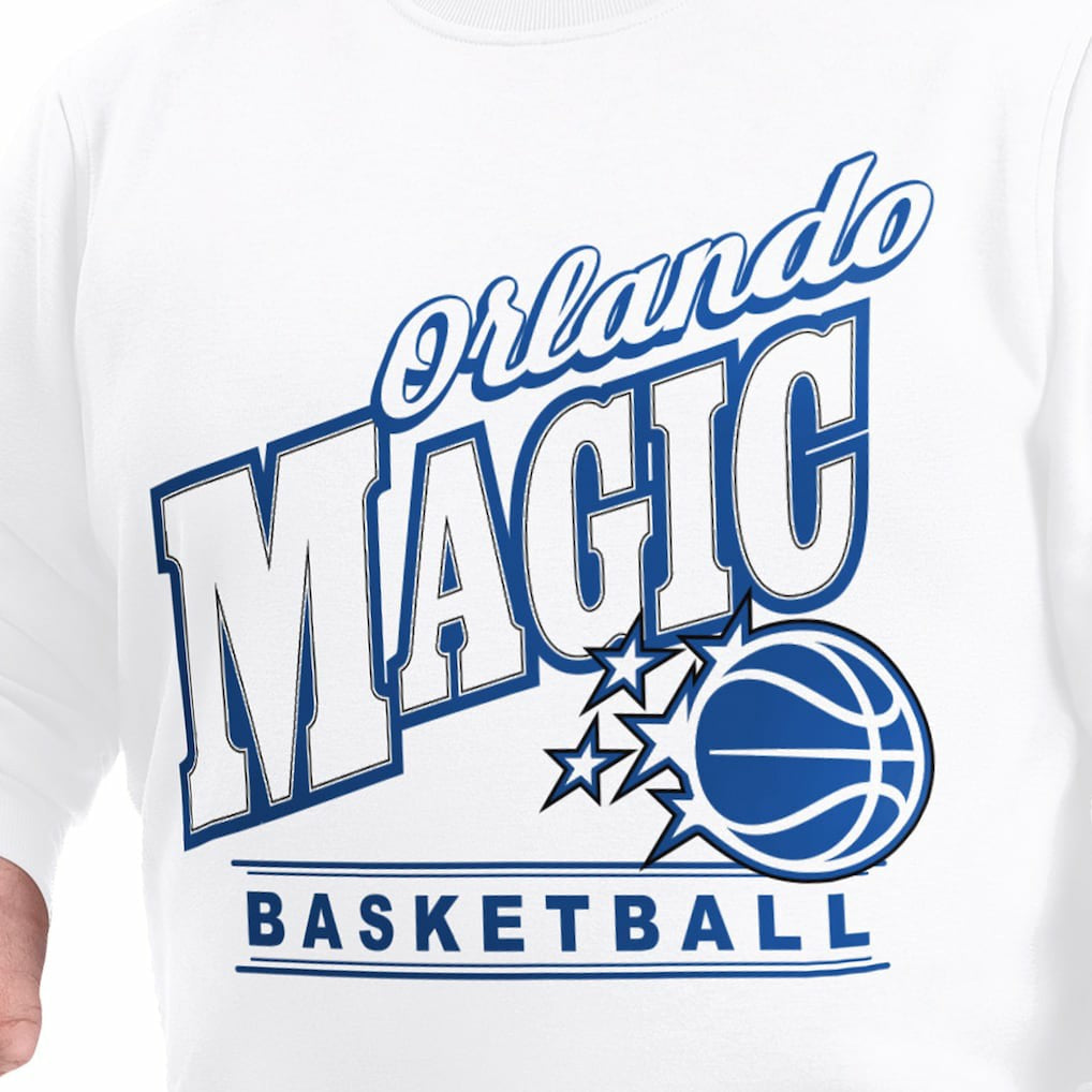 Orlando Magic G-III Sports by Carl Banks Adaptive Headliner Fleece Crewneck Sweatshirt White