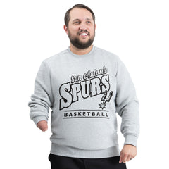 San Antonio Spurs G-III Sports by Carl Banks Adaptive Headliner Fleece Crewneck Sweatshirt Gray
