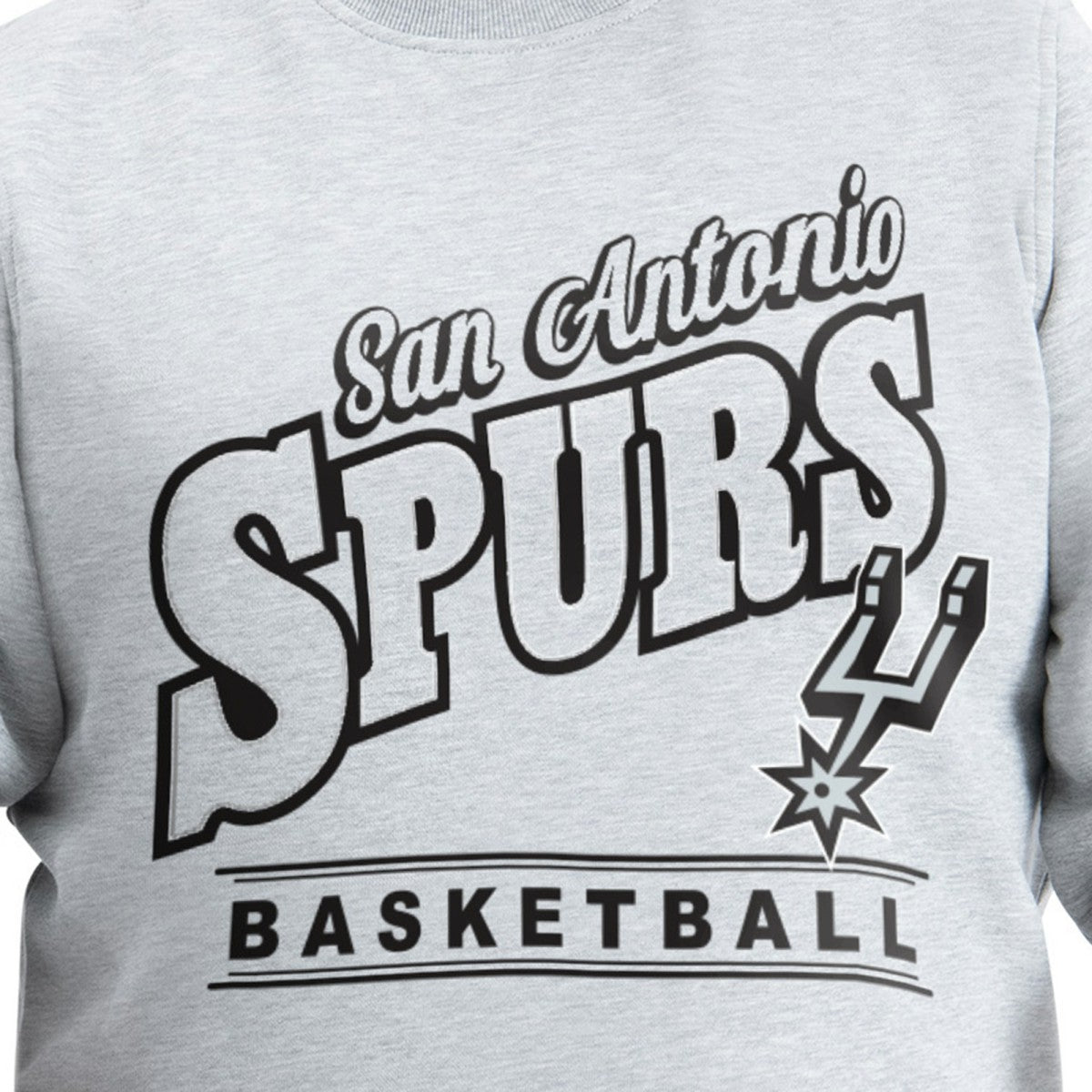 San Antonio Spurs G-III Sports by Carl Banks Adaptive Headliner Fleece Crewneck Sweatshirt Gray