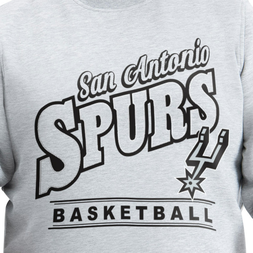 San Antonio Spurs G-III Sports by Carl Banks Adaptive Headliner Fleece Crewneck Sweatshirt Gray