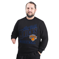 New York Knicks G-III Sports by Carl Banks Adaptive Headliner Fleece Crewneck Sweatshirt Black