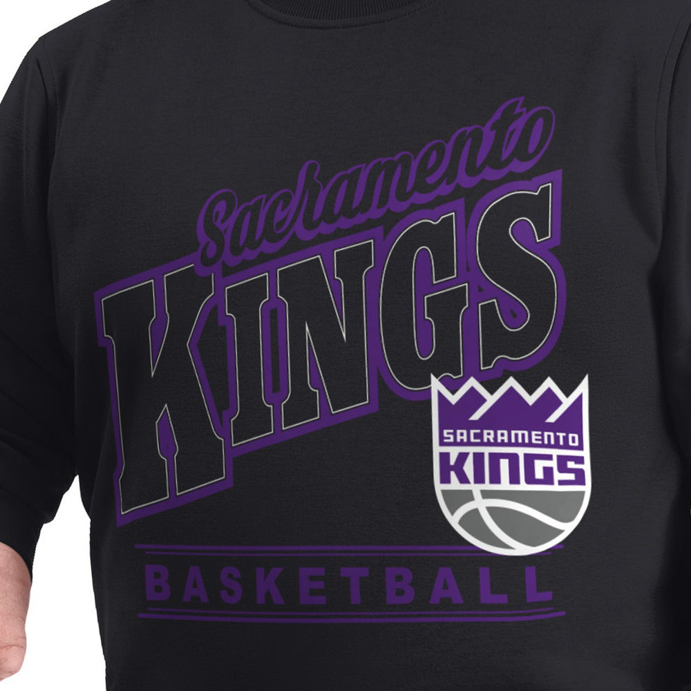 Sacramento Kings G-III Sports by Carl Banks Adaptive Headliner Fleece Crewneck Sweatshirt Black