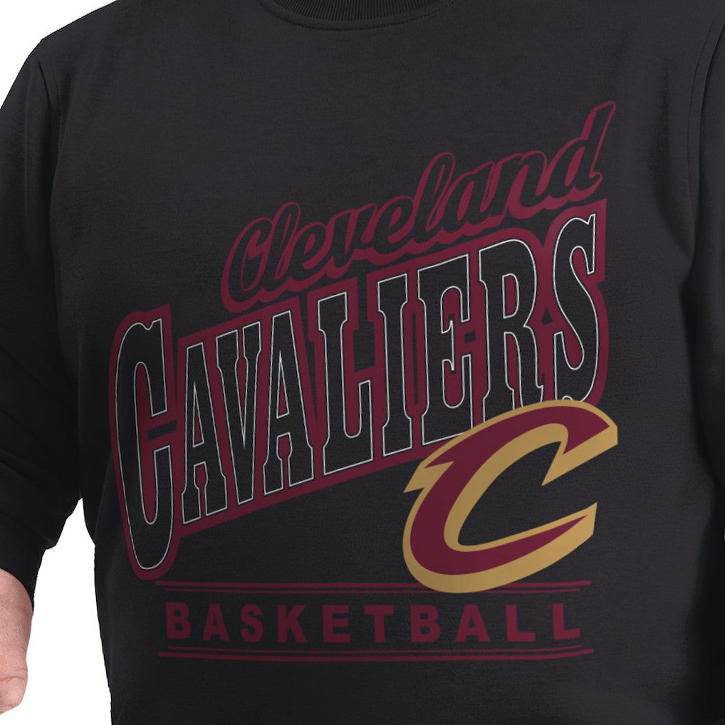 Cleveland Cavaliers G-III Sports by Carl Banks Adaptive Headliner Fleece Crewneck Sweatshirt Black