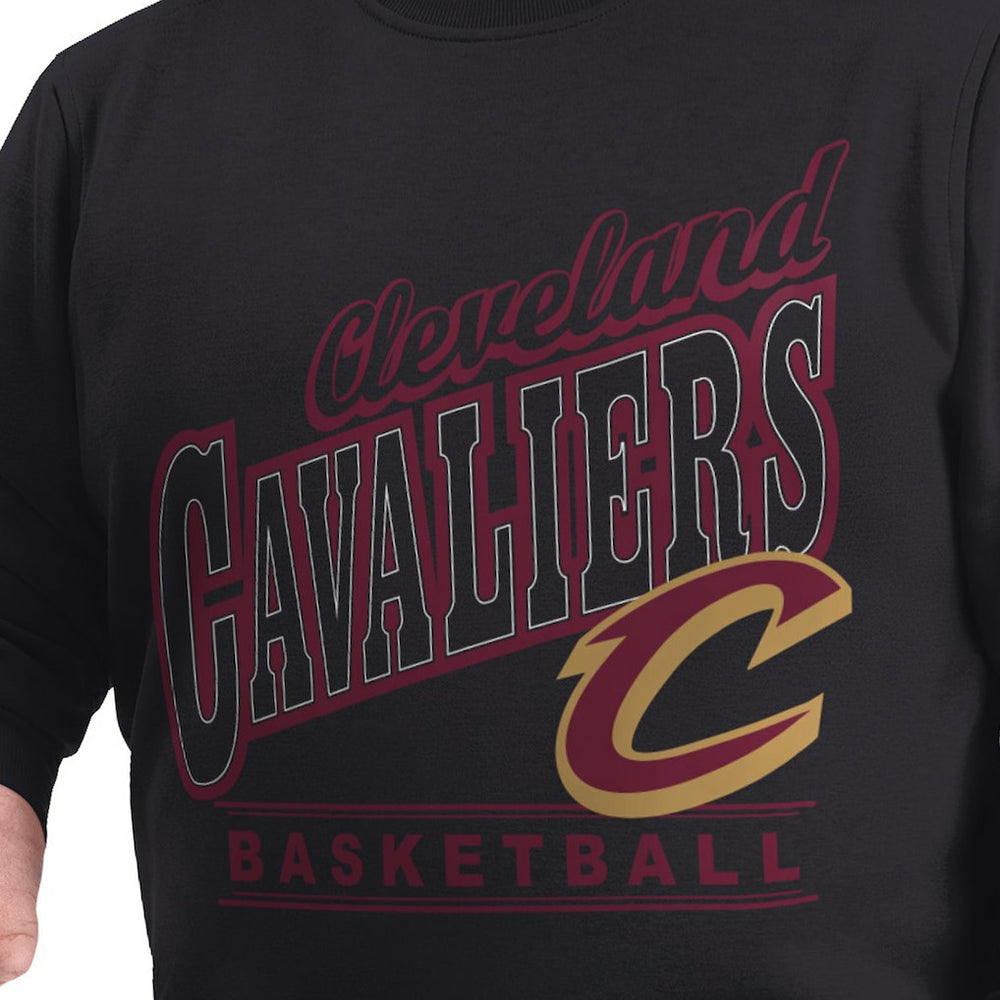 Cleveland Cavaliers G-III Sports by Carl Banks Adaptive Headliner Fleece Crewneck Sweatshirt Black