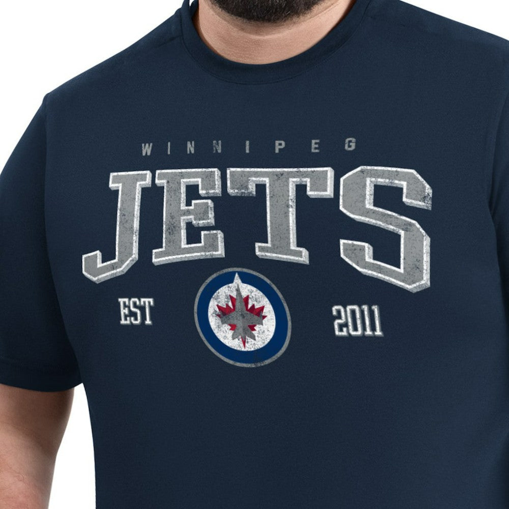 NHL Winnipeg Jets G-III Sports by Carl Banks Adaptive Classic Team Graphic T-Shirt - Navy