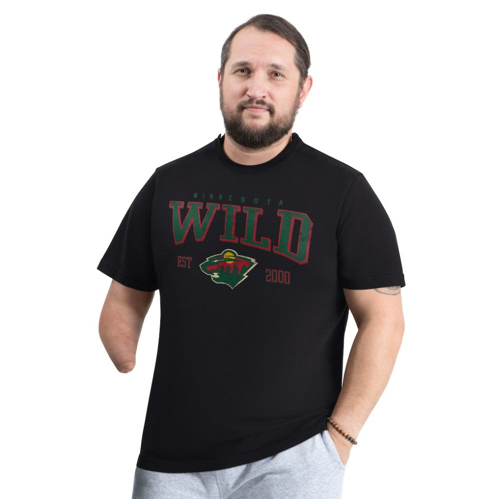 NHL Minnesota Wild G-III Sports by Carl Banks Adaptive Classic Team Graphic T-Shirt - Black