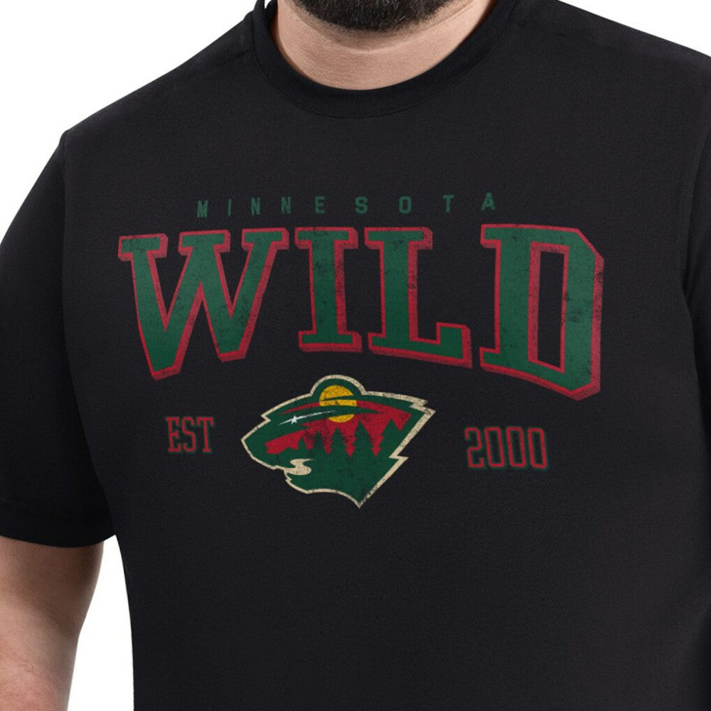 NHL Minnesota Wild G-III Sports by Carl Banks Adaptive Classic Team Graphic T-Shirt - Black