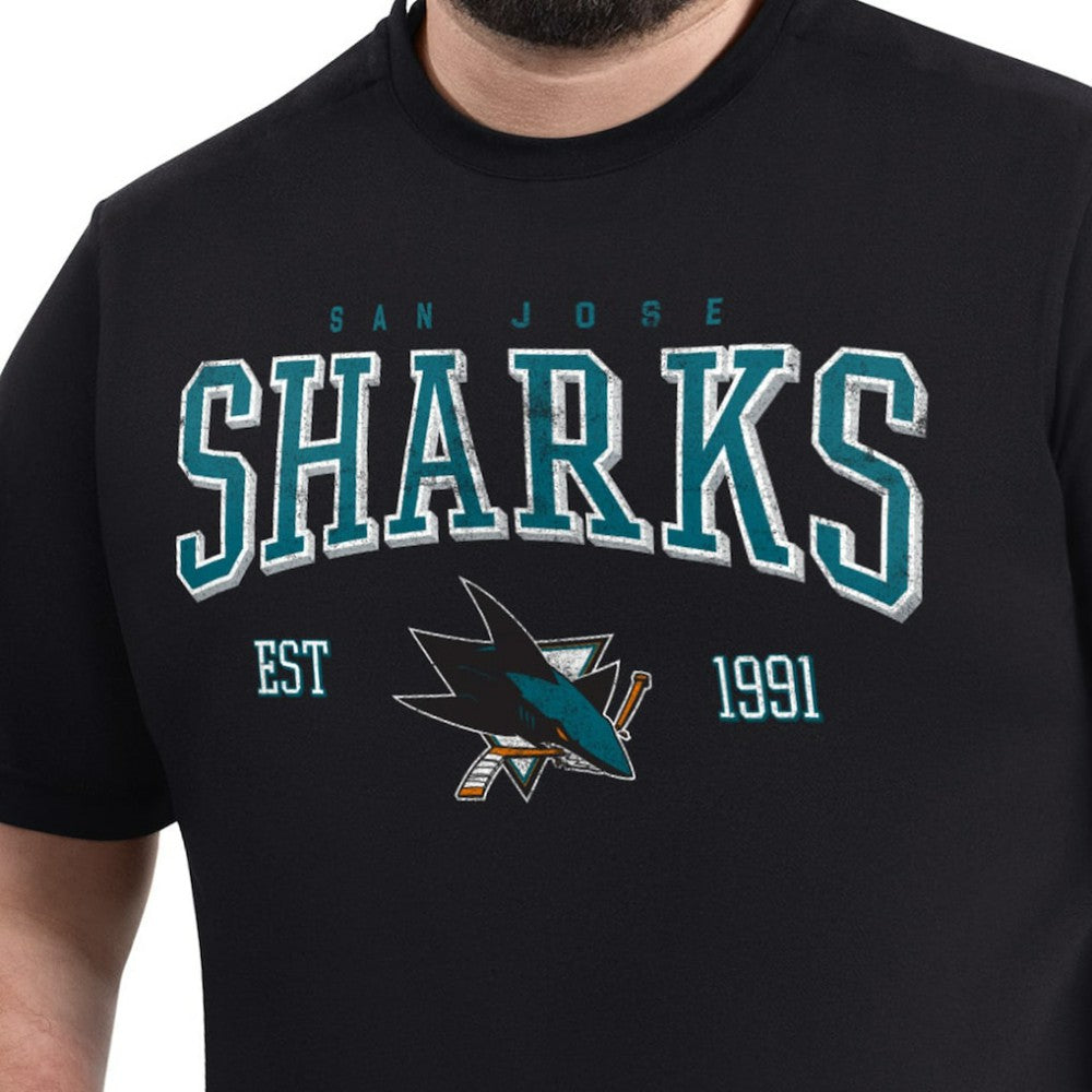 NHL San Jose Sharks G-III Sports by Carl Banks Adaptive Classic Team Graphic T-Shirt - Black
