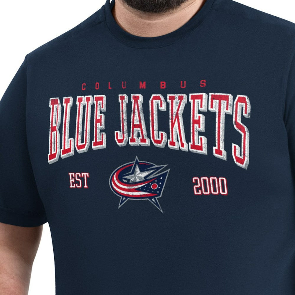 NHL Columbus Blue Jackets G-III Sports by Carl Banks Adaptive Classic Team Graphic T-Shirt - Navy