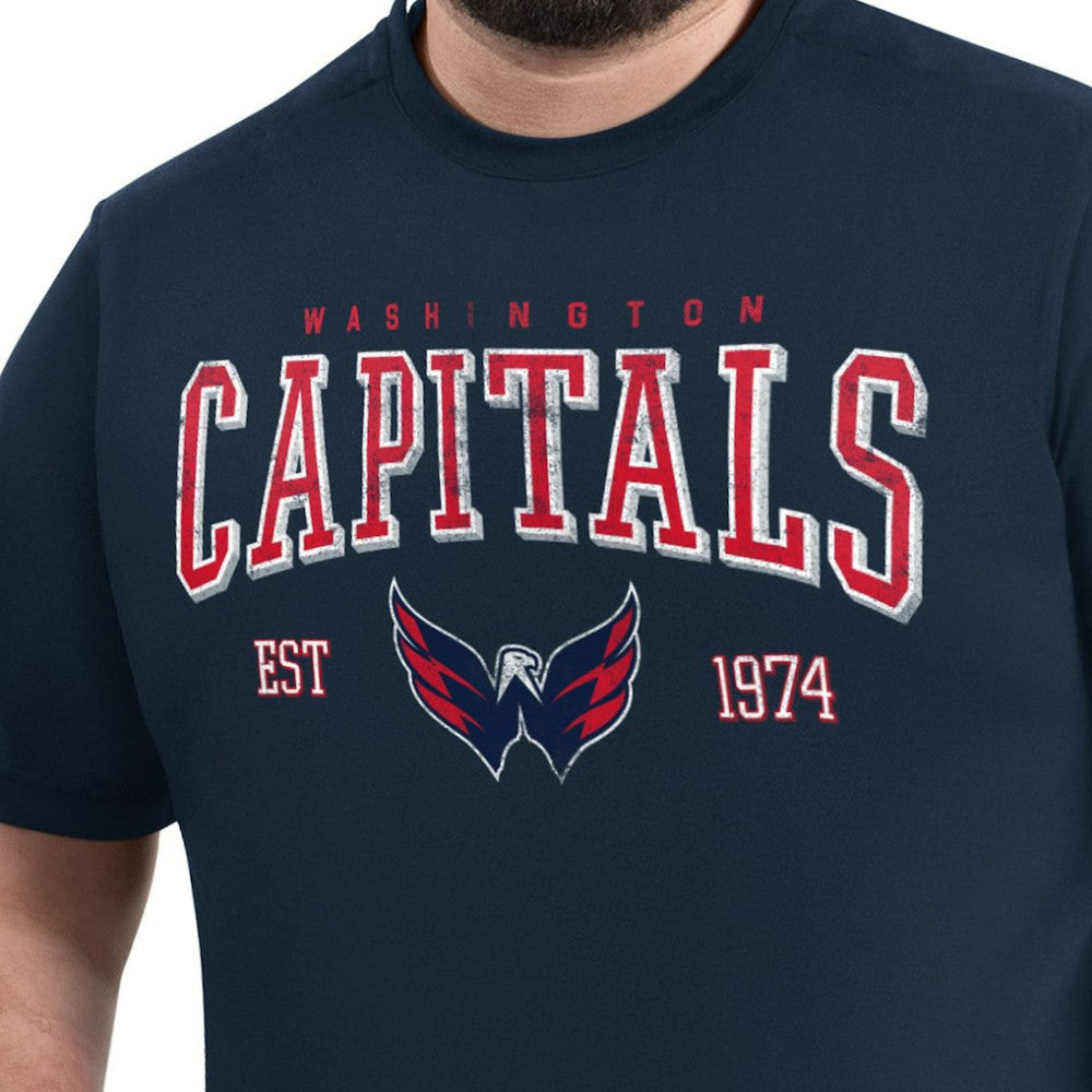 NHL Washington Capitals G-III Sports by Carl Banks Adaptive Classic Team Graphic T-Shirt - Navy