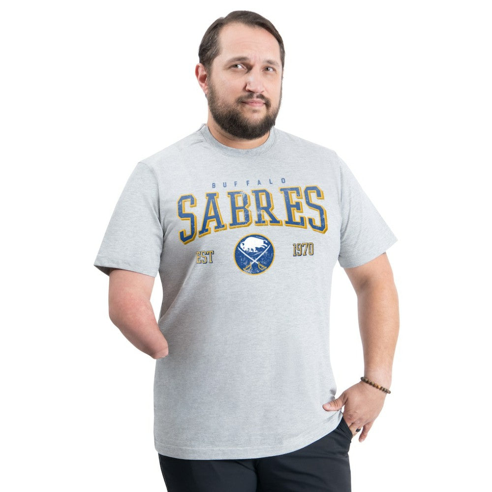 NHL Buffalo Sabres G-III Sports by Carl Banks Adaptive Classic Team Graphic T-Shirt - Gray