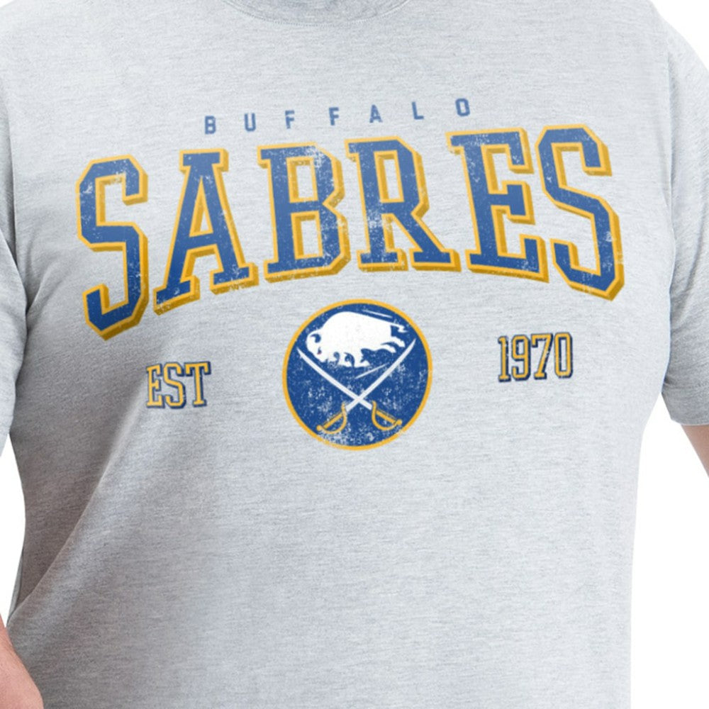 NHL Buffalo Sabres G-III Sports by Carl Banks Adaptive Classic Team Graphic T-Shirt - Gray