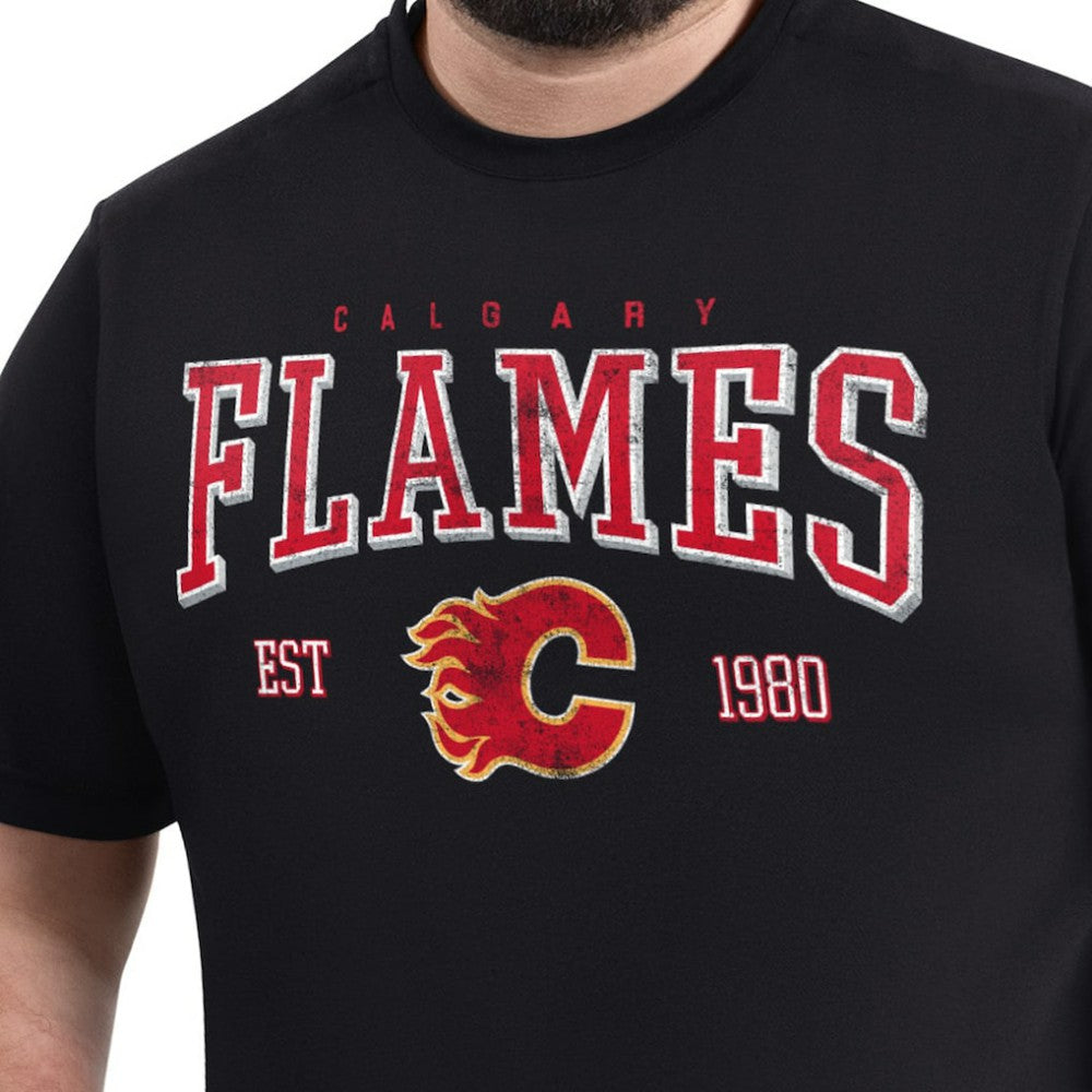 NHL Calgary Flames G-III Sports by Carl Banks Adaptive Classic Team Graphic T-Shirt - Black