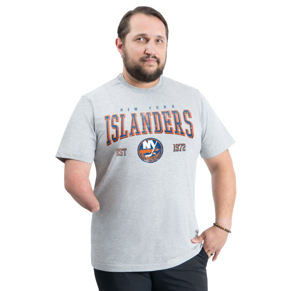 NHL New York Islanders G-III Sports by Carl Banks Adaptive Classic Team Graphic T-Shirt - Gray