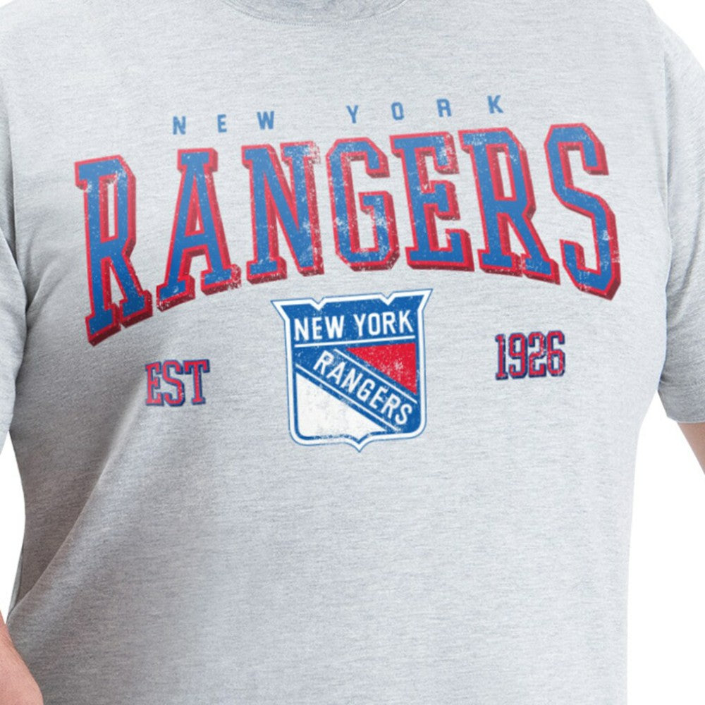 NHL New York Rangers G-III Sports by Carl Banks Adaptive Classic Team Graphic T-Shirt - Gray