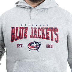 NHL Columbus Blue Jackets G-III Sports by Carl Banks Adaptive Classic Team Spirit Fleece Hoodie - Gray