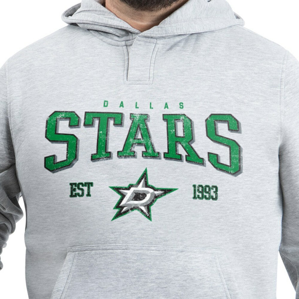 NHL Dallas Stars G-III Sports by Carl Banks Adaptive Classic Team Spirit Fleece Hoodie - Gray