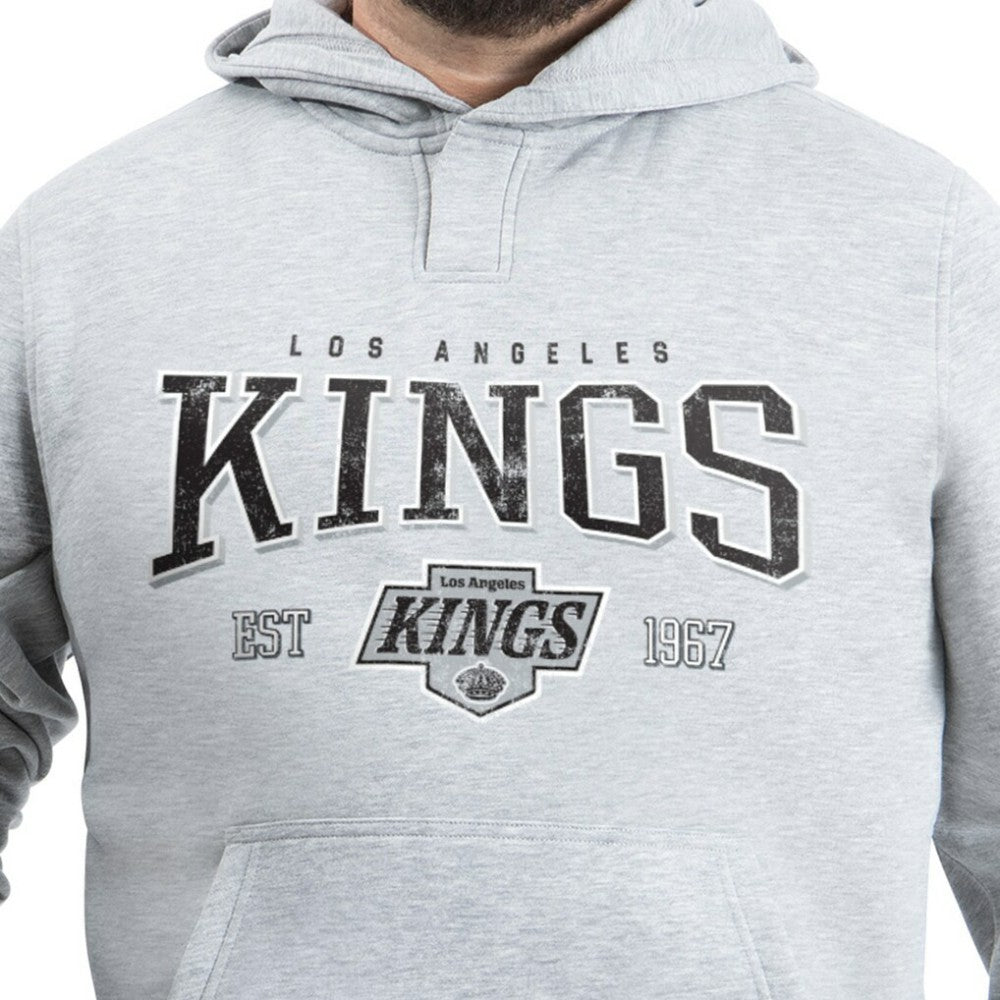 NHL Los Angeles Kings G-III Sports by Carl Banks Adaptive Classic Team Spirit Fleece Hoodie - Gray