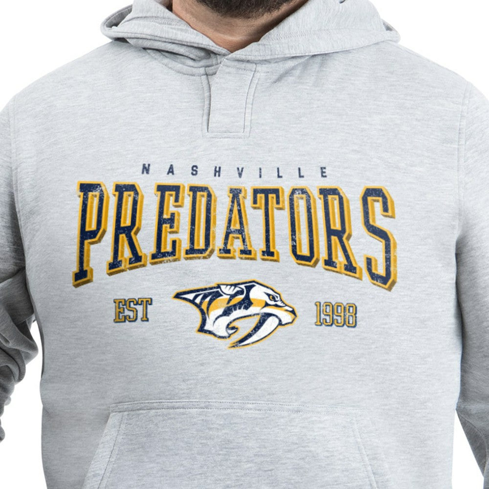 NHL Nashville Predators G-III Sports by Carl Banks Adaptive Classic Team Spirit Fleece Hoodie - Gray