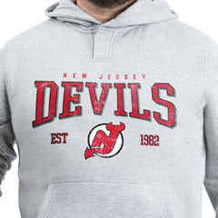 NHL New Jersey Devils G-III Sports by Carl Banks Adaptive Classic Team Spirit Fleece Hoodie - Gray