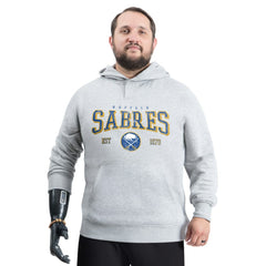 NHL Buffalo Sabres G-III Sports by Carl Banks Adaptive Classic Team Spirit Fleece Hoodie - Gray