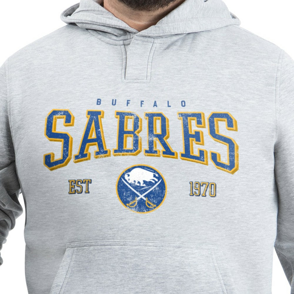 NHL Buffalo Sabres G-III Sports by Carl Banks Adaptive Classic Team Spirit Fleece Hoodie - Gray