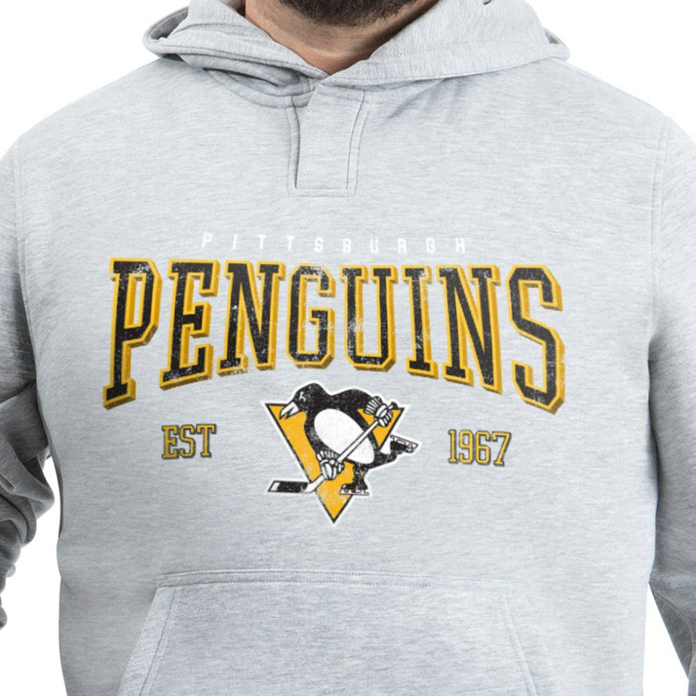 NHL Pittsburgh Penguins G-III Sports by Carl Banks Adaptive Classic Team Spirit Fleece Hoodie - Gray