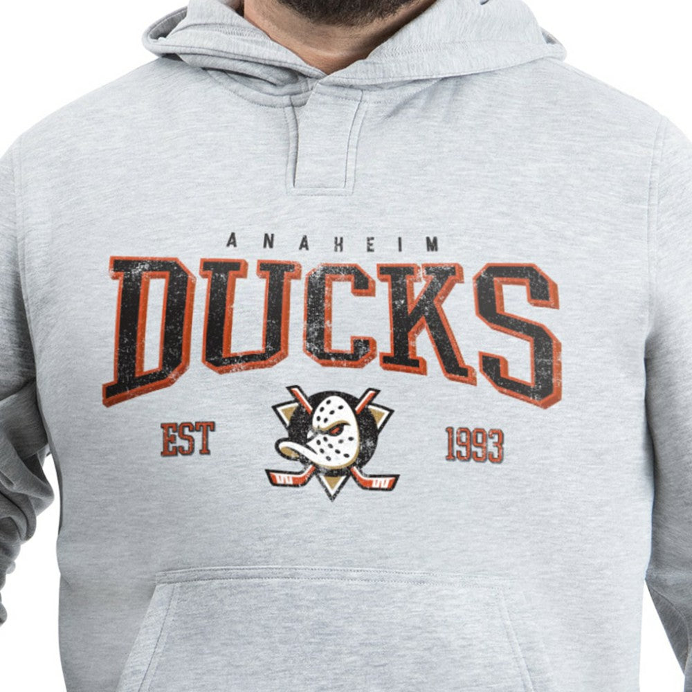 NHL Anaheim Ducks G-III Sports by Carl Banks Adaptive Classic Team Spirit Fleece Hoodie - Gray