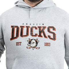 NHL Anaheim Ducks G-III Sports by Carl Banks Adaptive Classic Team Spirit Fleece Hoodie - Gray