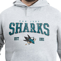 NHL San Jose Sharks G-III Sports by Carl Banks Adaptive Classic Team Spirit Fleece Hoodie - Gray