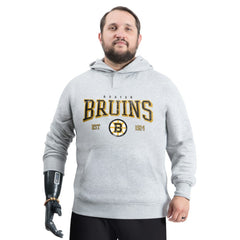 NHL Boston Bruins G-III Sports by Carl Banks Adaptive Classic Team Spirit Fleece Hoodie - Gray