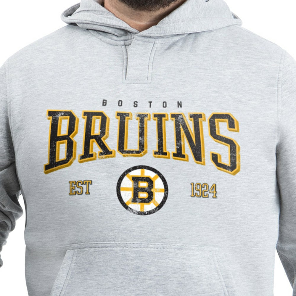 NHL Boston Bruins G-III Sports by Carl Banks Adaptive Classic Team Spirit Fleece Hoodie - Gray