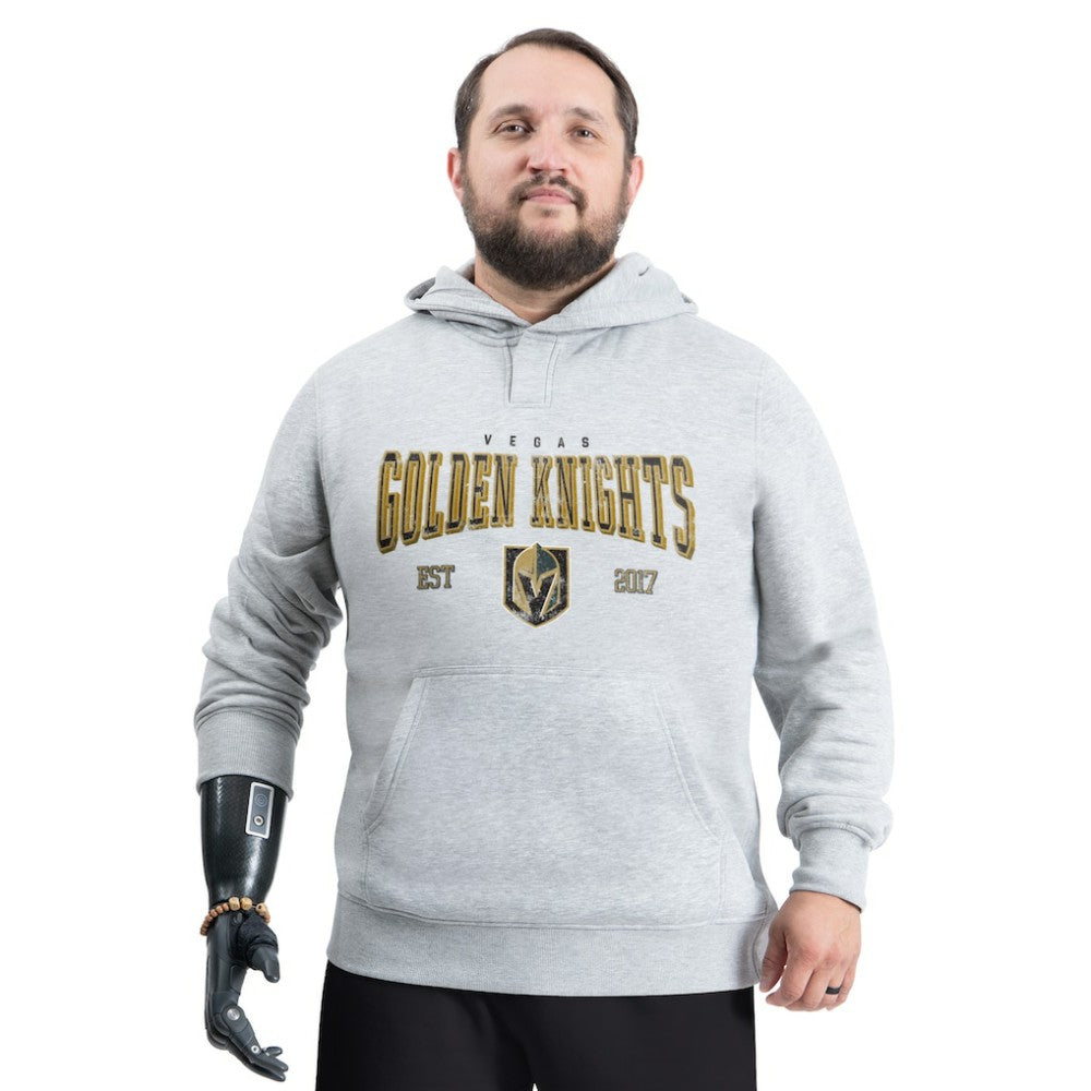 NHL Vegas Golden Knights G-III Sports by Carl Banks Adaptive Classic Team Spirit Fleece Hoodie - Gray