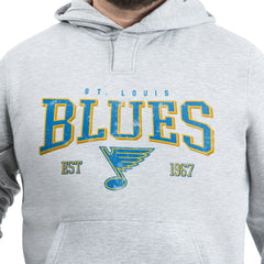 NHL St. Louis Blues G-III Sports by Carl Banks Adaptive Classic Team Spirit Fleece Hoodie - Gray