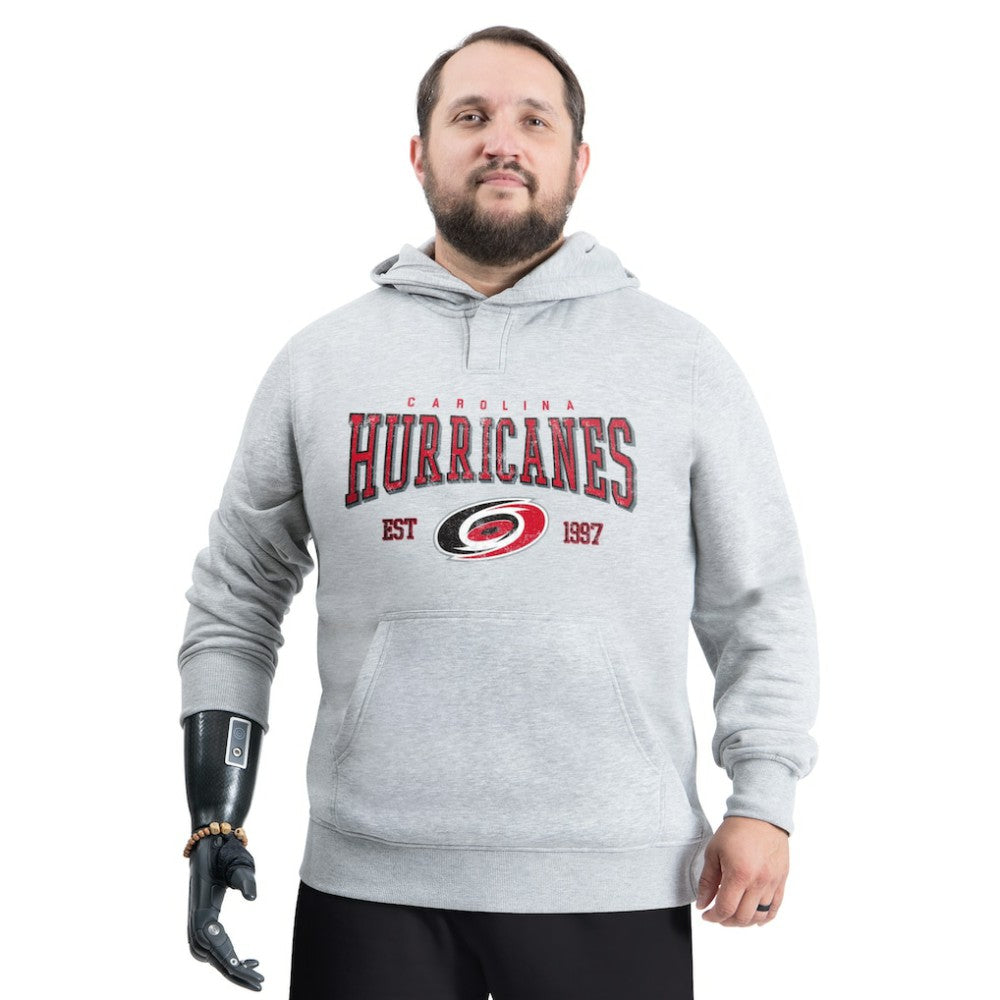 NHL Carolina Hurricanes G-III Sports by Carl Banks Adaptive Classic Team Spirit Fleece Hoodie - Gray