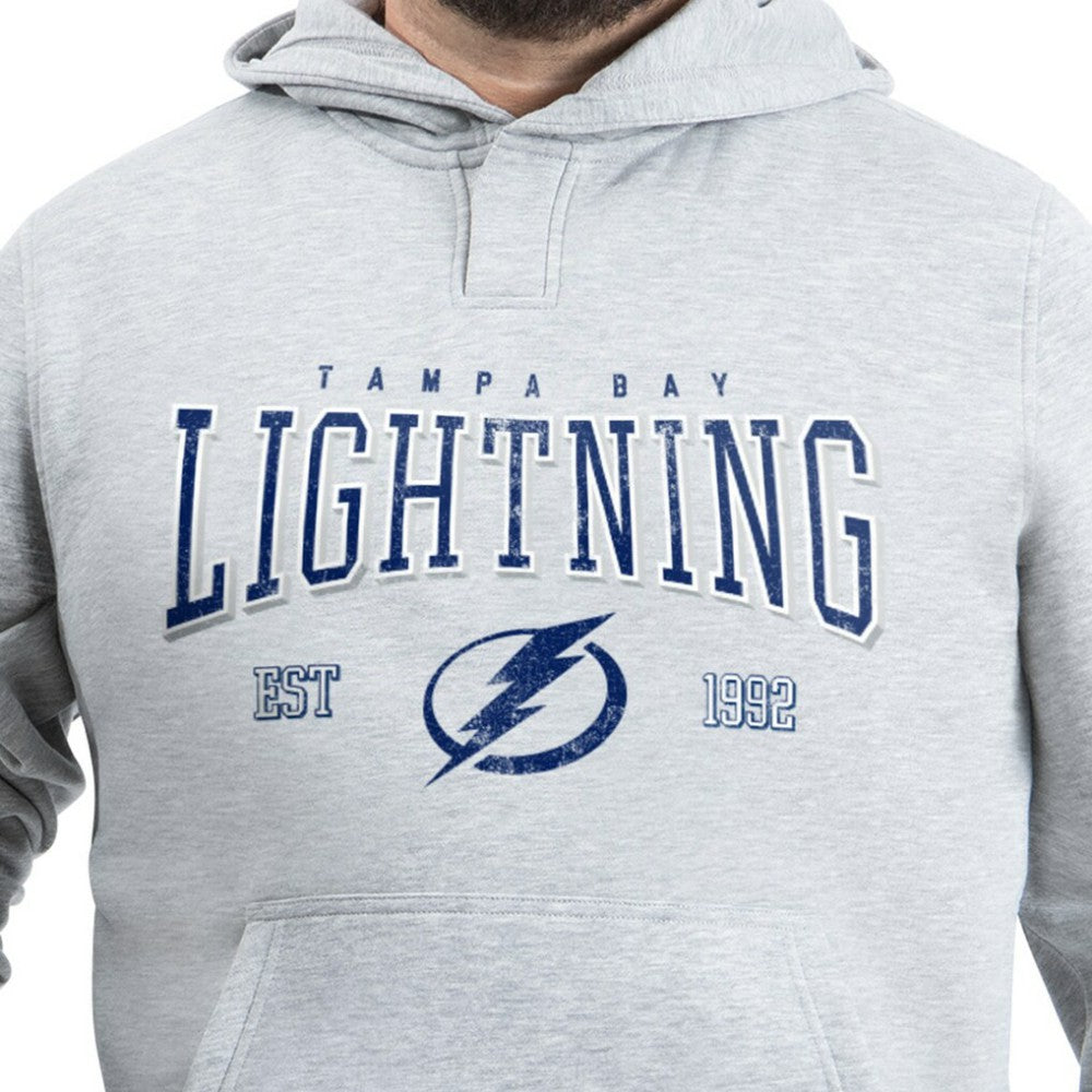 NHL Tampa Bay Lightning G-III Sports by Carl Banks Adaptive Classic Team Spirit Fleece Hoodie - Gray