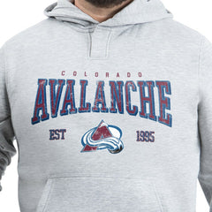 NHL Colorado Avalanche G-III Sports by Carl Banks Adaptive Classic Team Spirit Fleece Hoodie - Gray