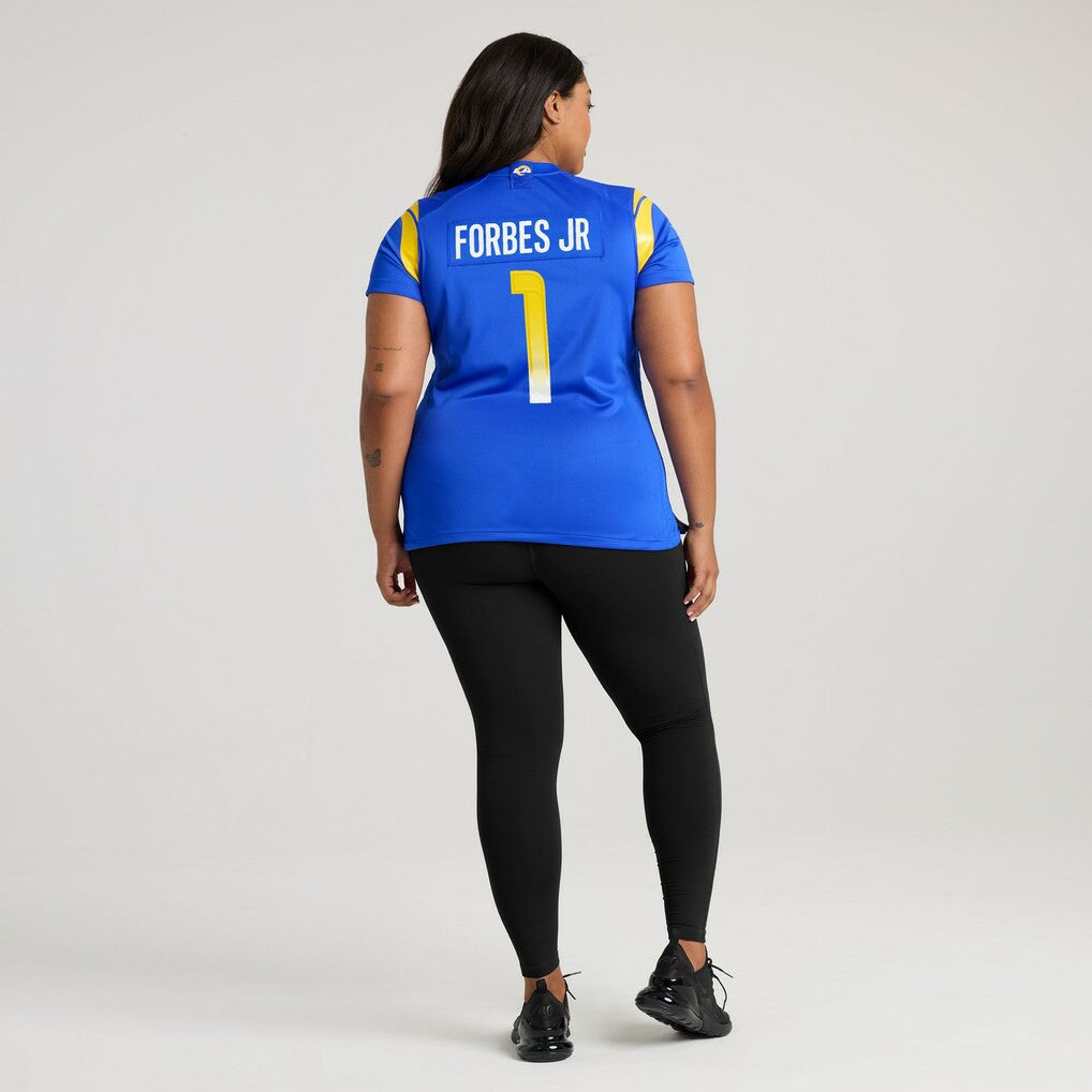 Emmanuel Forbes Jr. Los Angeles Rams Women's Team Game Jersey Royal