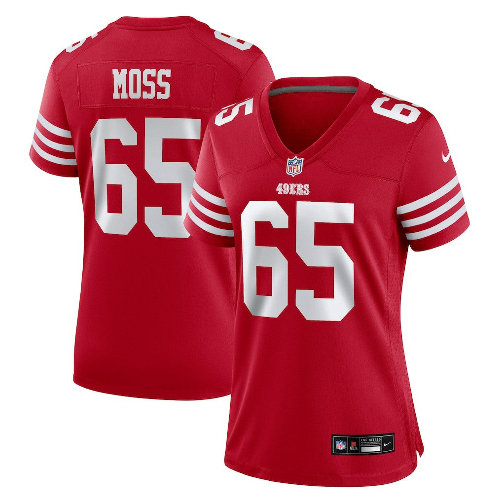 Drew Moss San Francisco 49ers Women's Team Game Jersey Scarlet