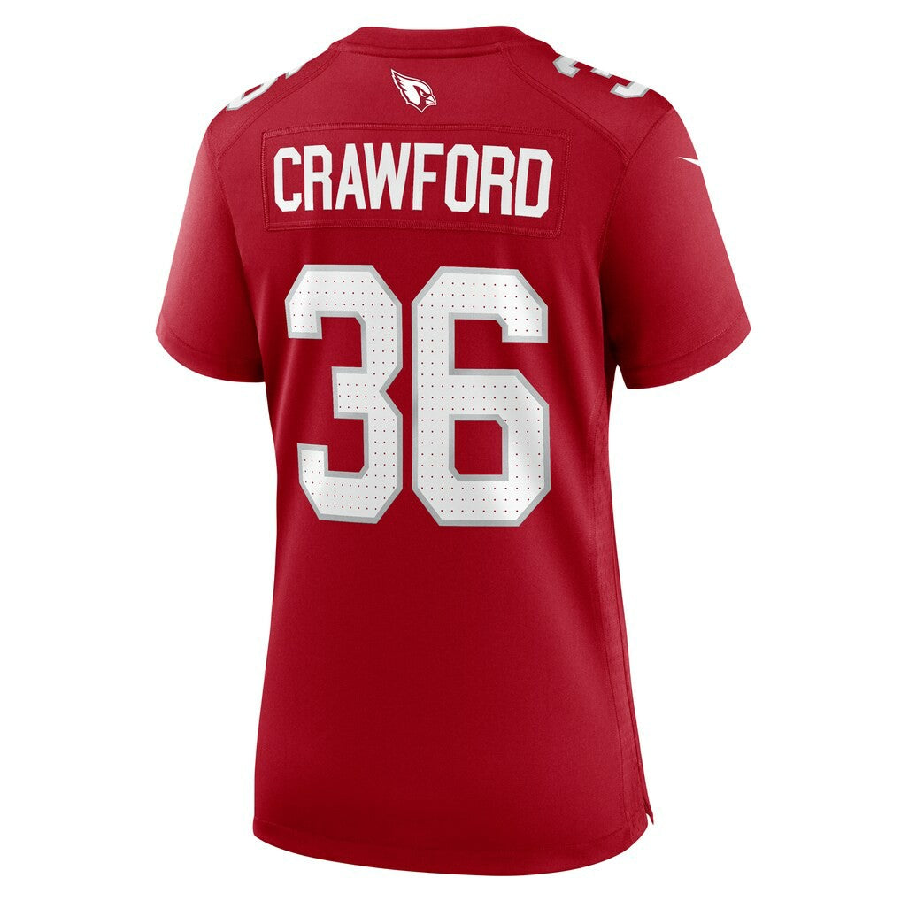 Kitan Crawford Arizona Cardinals Women's Team Game Jersey Cardinal