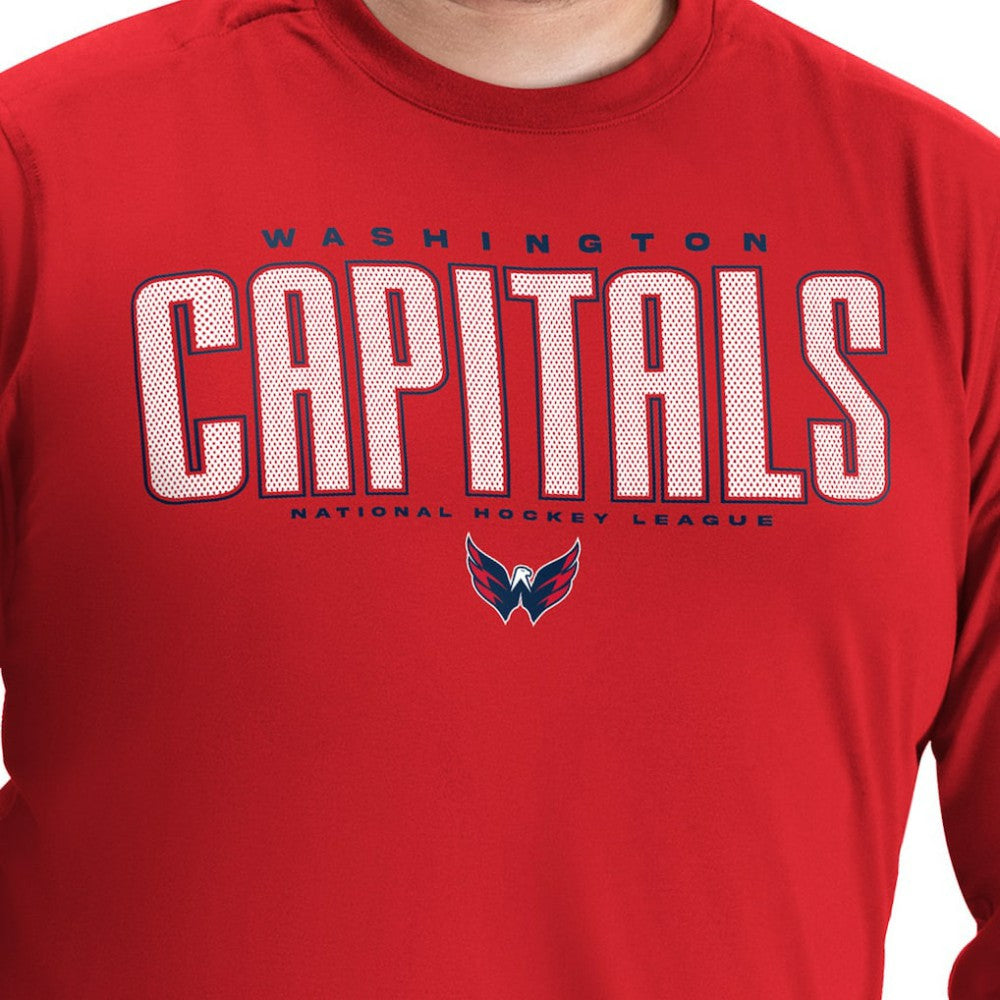 NHL Washington Capitals G-III Sports by Carl Banks Adaptive Mesh Effect Long Sleeve T-Shirt - Red